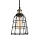 preview thumbnail 3 of 9, Woodbridge Lighting 18324ANSWL-SW106BK Fulton Multi-light Wire Cage Cluster Pendant w/ ST64 Bulb