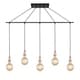 preview thumbnail 14 of 19, Woodbridge Lighting Fulton Linear Pendant w/ G125 Bulb Copper/ Bronze