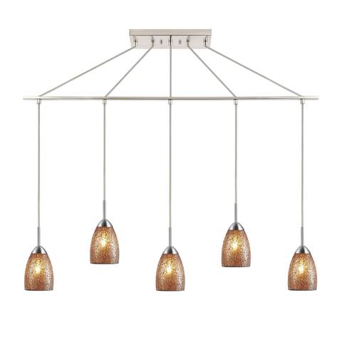 Woodbridge Lighting 13229STN-M20 Venezia 5-light Linear Pendant