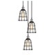 preview thumbnail 33 of 31, Woodbridge Lighting 18324ABZWL-SW106BK Fulton Multi-light Wire Cage Cluster Pendant w/ ST64 Bulb