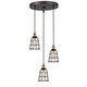 preview thumbnail 5 of 31, Woodbridge Lighting 18324ABZWL-SW106BK Fulton Multi-light Wire Cage Cluster Pendant w/ ST64 Bulb Brass/ Bronze - 3-light