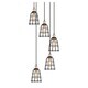 preview thumbnail 29 of 31, Woodbridge Lighting 18324ABZWL-SW106BK Fulton Multi-light Wire Cage Cluster Pendant w/ ST64 Bulb