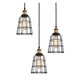 preview thumbnail 6 of 31, Woodbridge Lighting 18324ABZWL-SW106BK Fulton Multi-light Wire Cage Cluster Pendant w/ ST64 Bulb