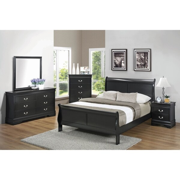 Hilltop 2-piece Sleigh Panel Bedroom Set with Nightstand