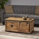 preview thumbnail 1 of 8, Bayard Modern Industrial Handcrafted Mango Wood Coffee Table by Christopher Knight Home