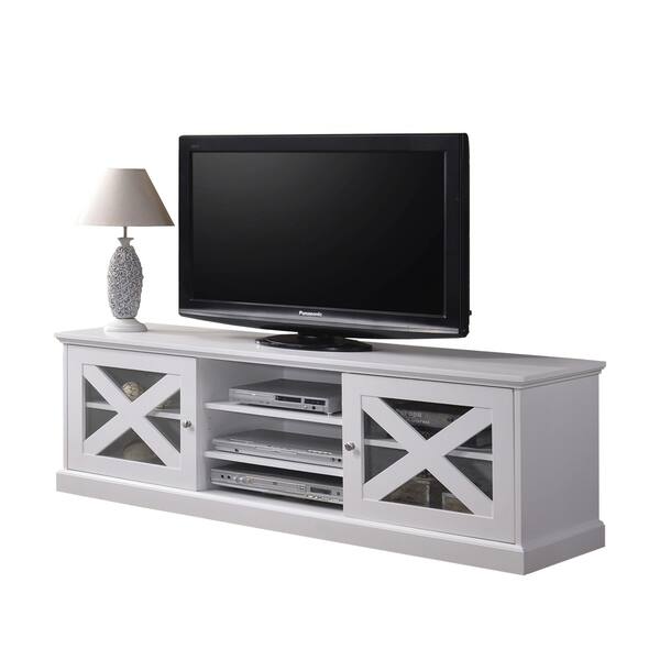 Shop Wooden Tv Cabinet With Glass Door Storage And Open