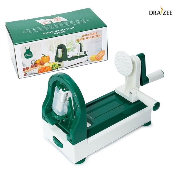 Draizee Strongest and Heaviest Duty Vegetable Spiral Slicer 4-Blade Spiralizer, Vegetable Slicer