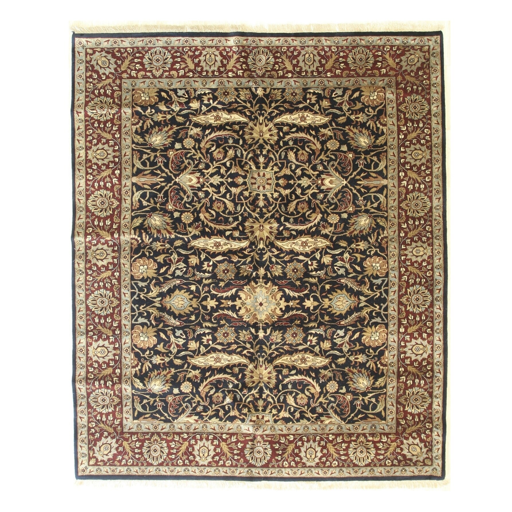 7' 10 x 9' 3 Charcoal Chobi Handmade Over-Dyed Rug ft Wool 