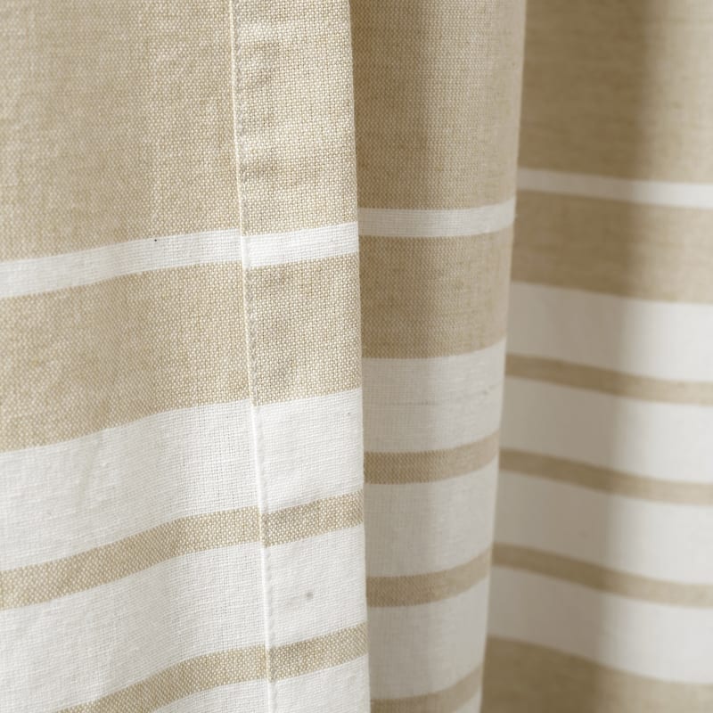 Porch & Den Masters Yarn Dyed Cotton Fringe Window Curtain Panel Pair