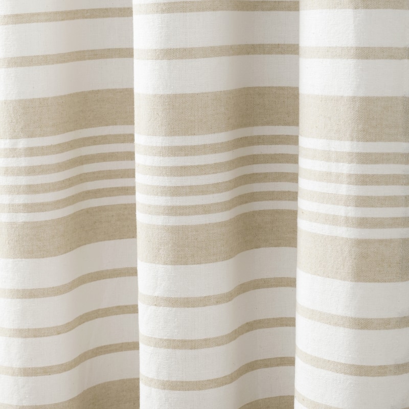 Porch & Den Masters Yarn Dyed Cotton Fringe Window Curtain Panel Pair