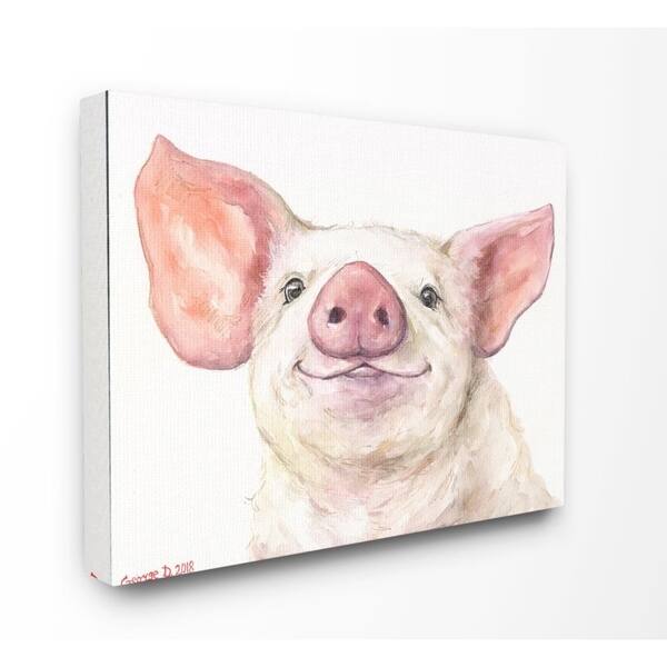 Shop Porch Den Large Pig Head Canvas Print Overstock 28700124