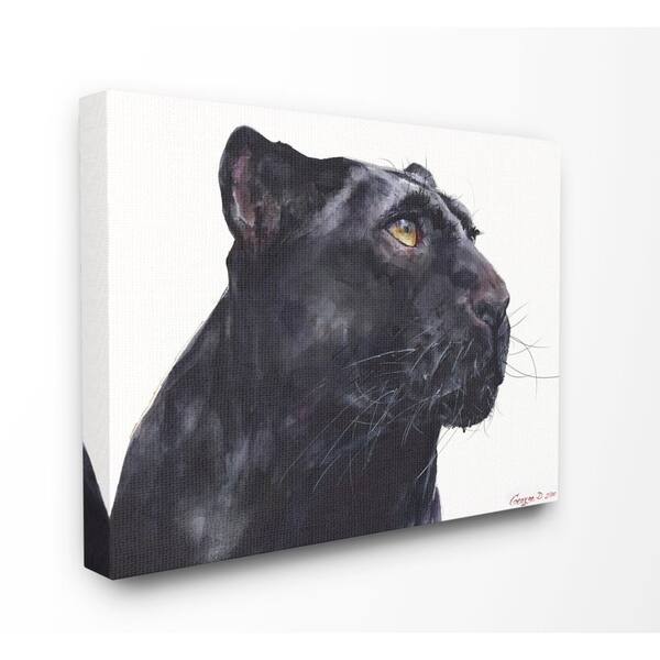 Shop Stupell Industries Black Panther Large Cat Animal Watercolor