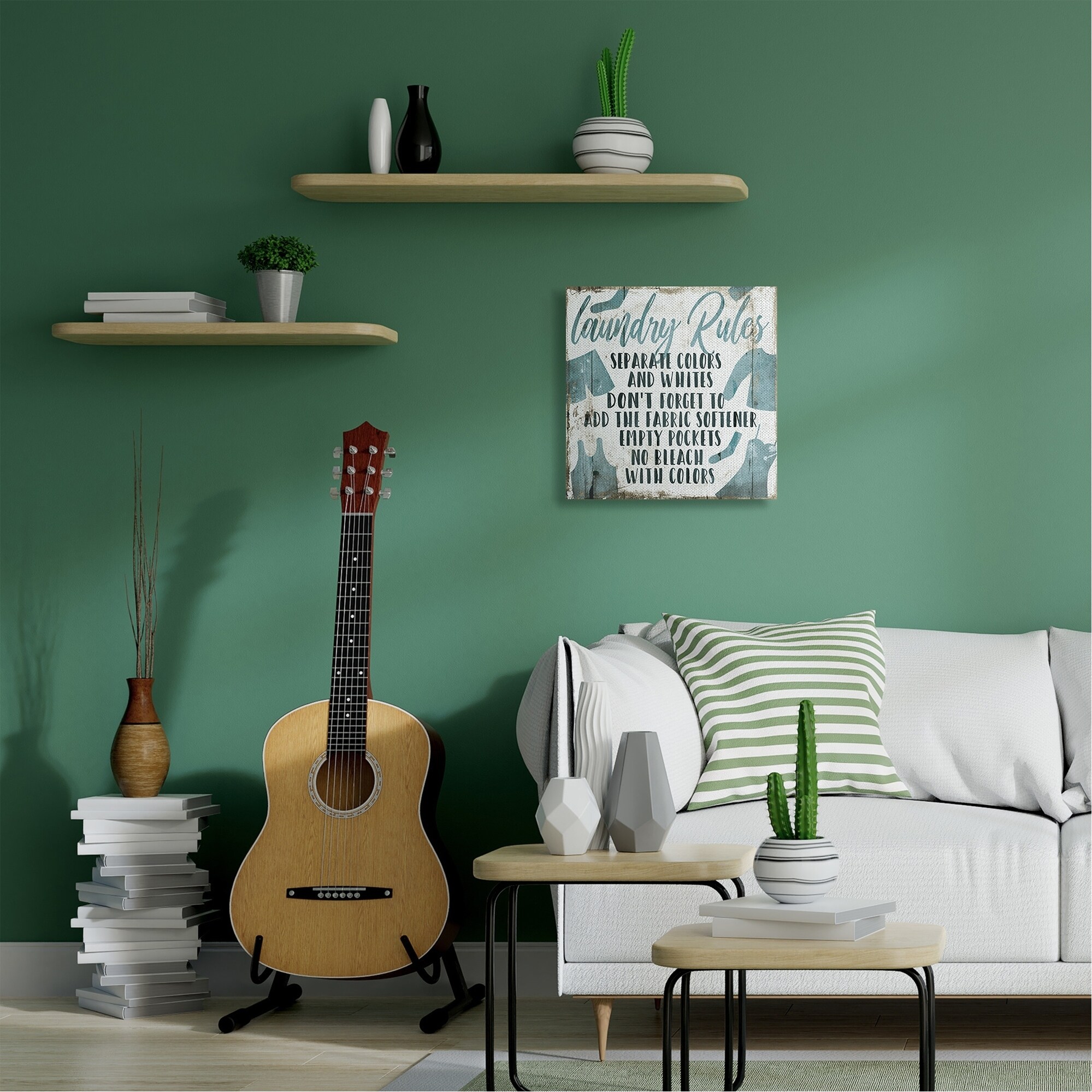 Acoustic Guitar Musical MULTI CANVAS WALL ART Picture Print VA