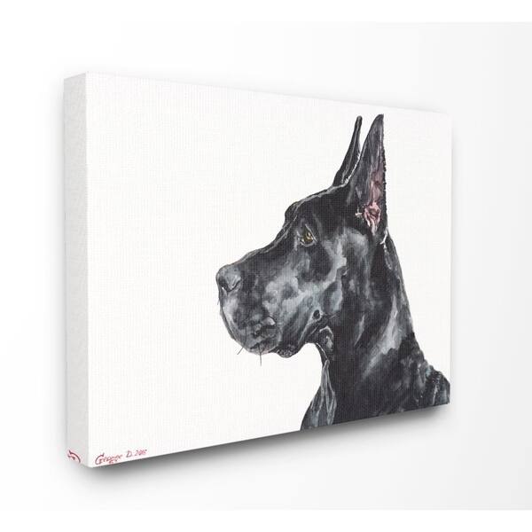 Shop Stupell Industries Black Great Dane Dog Pet Animal Watercolor