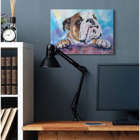Porch & Den 'English Bulldog Dog' Canvas Print - Multi-Color