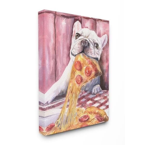 Shop Stupell Industries French Bulldog And Pizza Funny Dog Pet