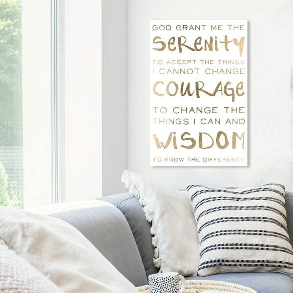 Oliver Gal 'Serenity Prayer' Typography and Quotes Wall Art Canvas