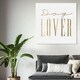 preview thumbnail 8 of 10, Oliver Gal 'Dog Lover Gold' Typography and Quotes Wall Art Canvas Print - Gold, White 40 x 40