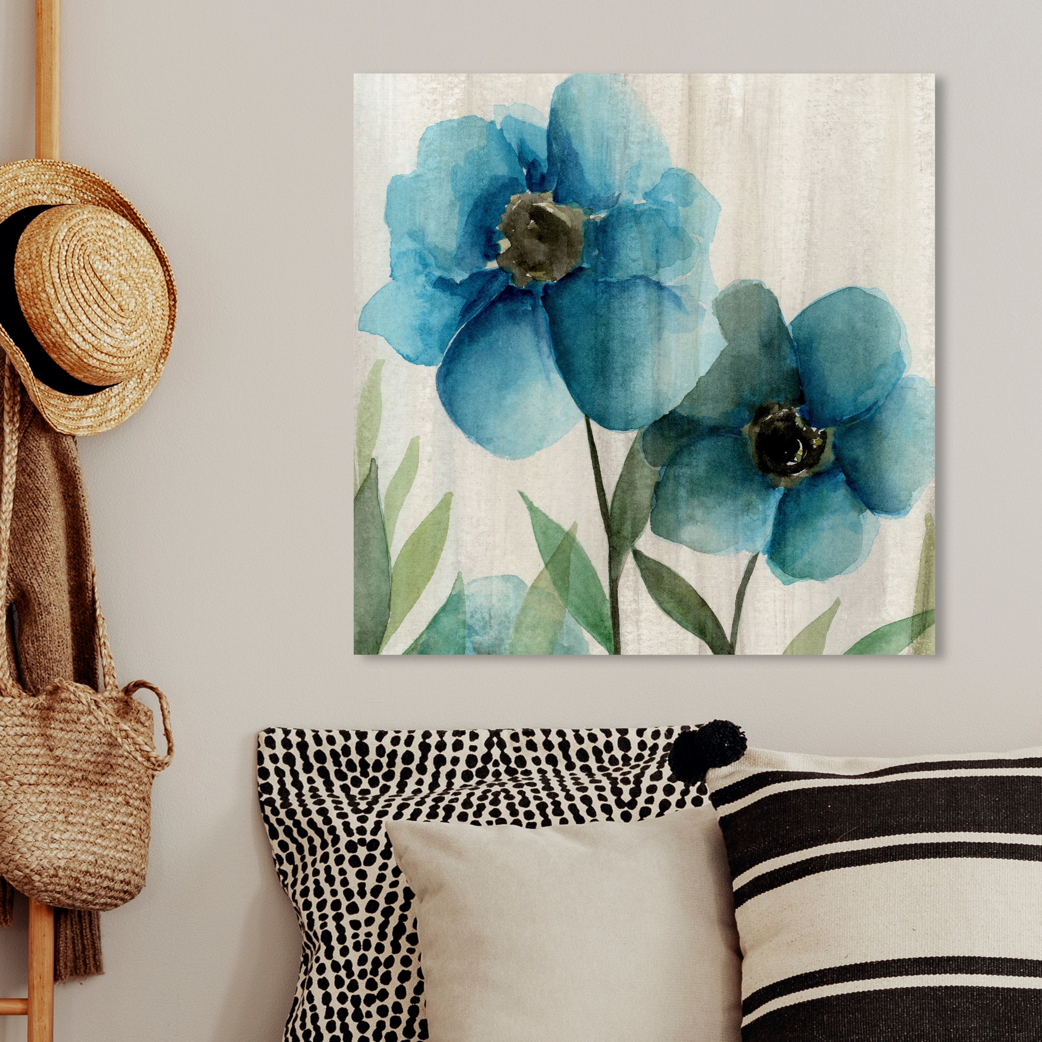 15+ Top Blue flower wall art images info