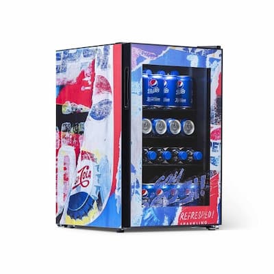 Pepsi Beverage Refrigerator Pepsi Rewind Design 90 Soda Can Fridge PBC0850200