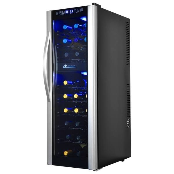 Avalon Bay Silent Wine Refrigerator 27 Bottle Capacity Cooler Black