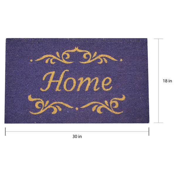 Shop Porch Den Homestead Classic Home Purple Coir Doormat 18 X