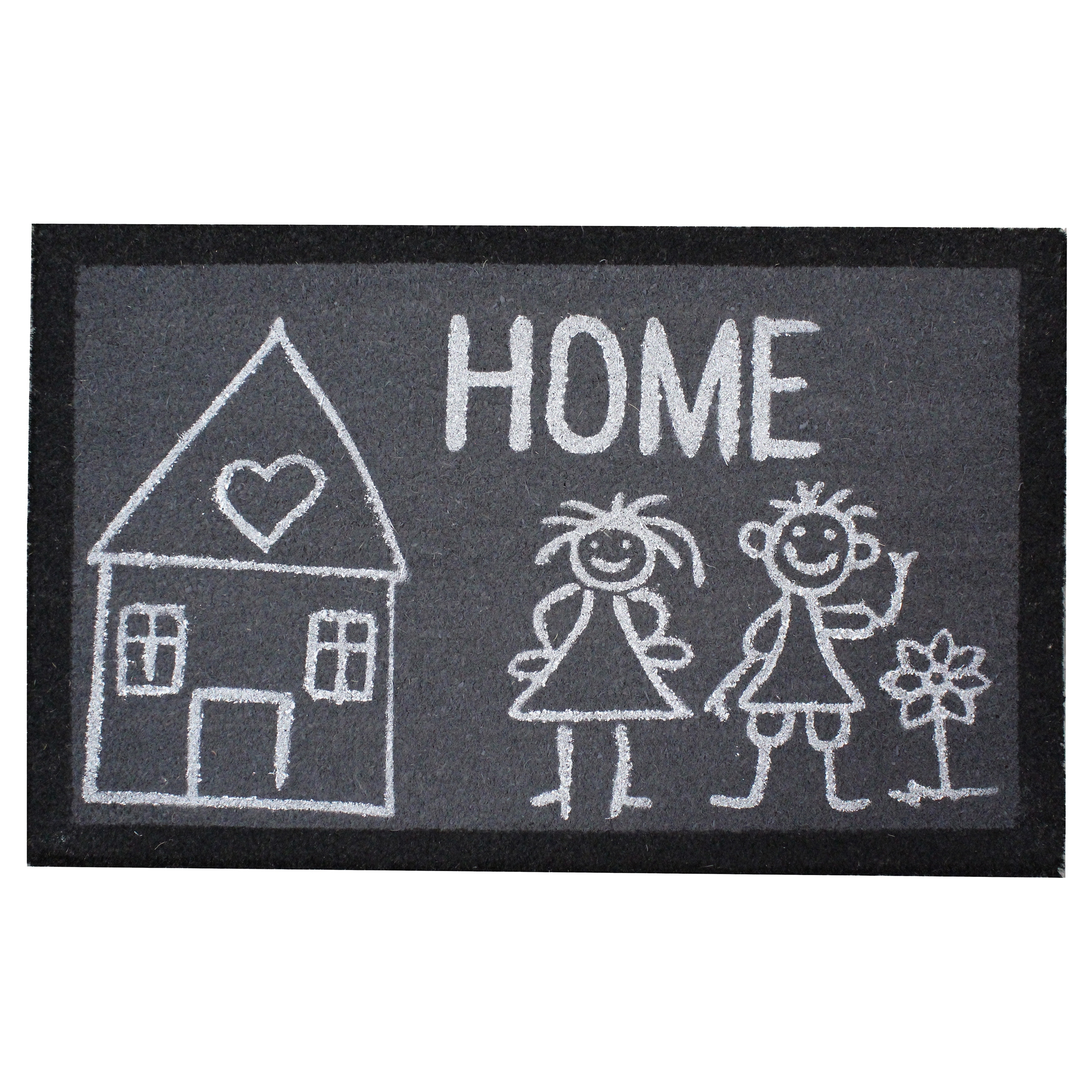 Porch & den Homestead Loving Family Home Gray/White Coir Doormat - 20 x 31