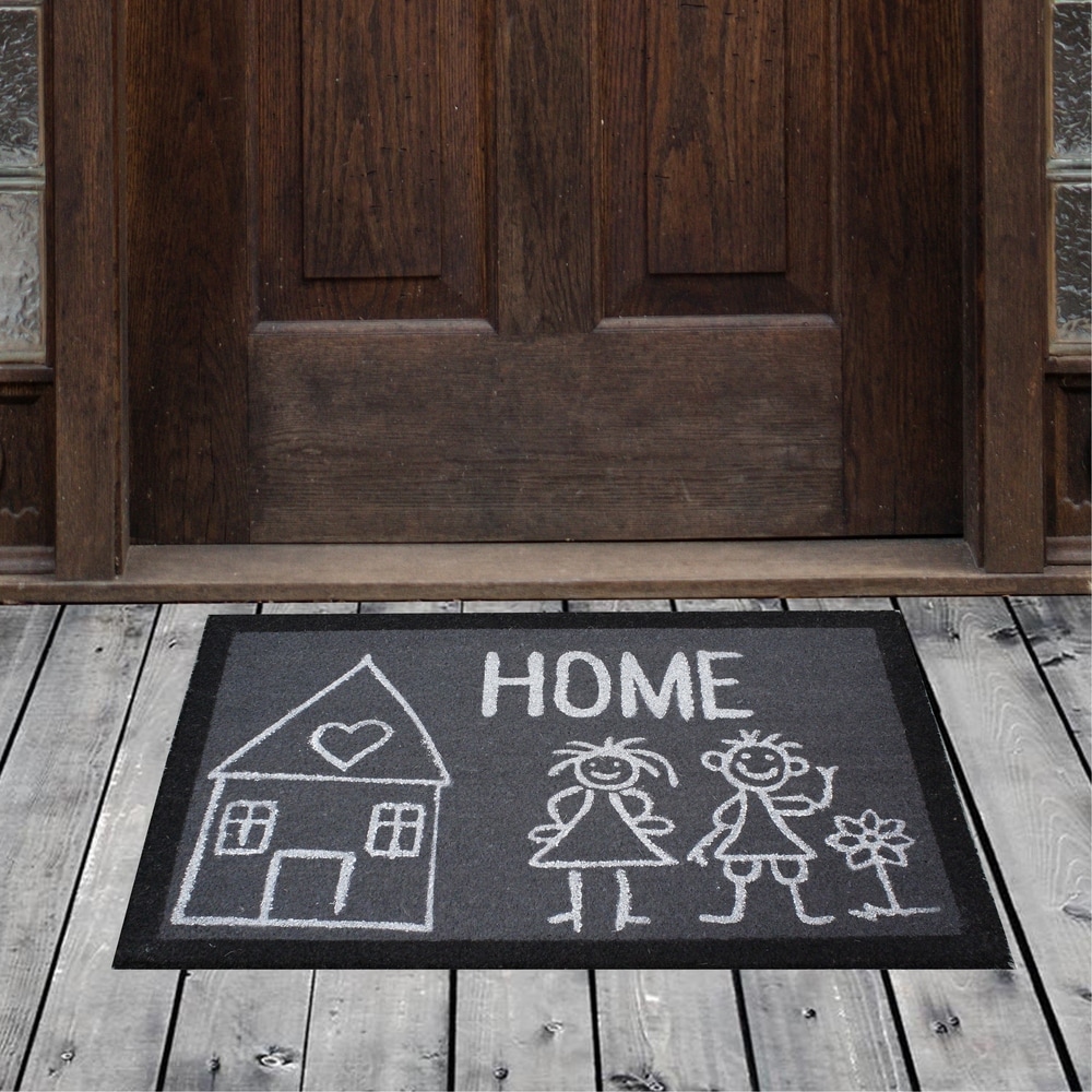 FIGARO BLACK AND WHITE Doormat By Kavka Designs - Bed Bath & Beyond -  31257408