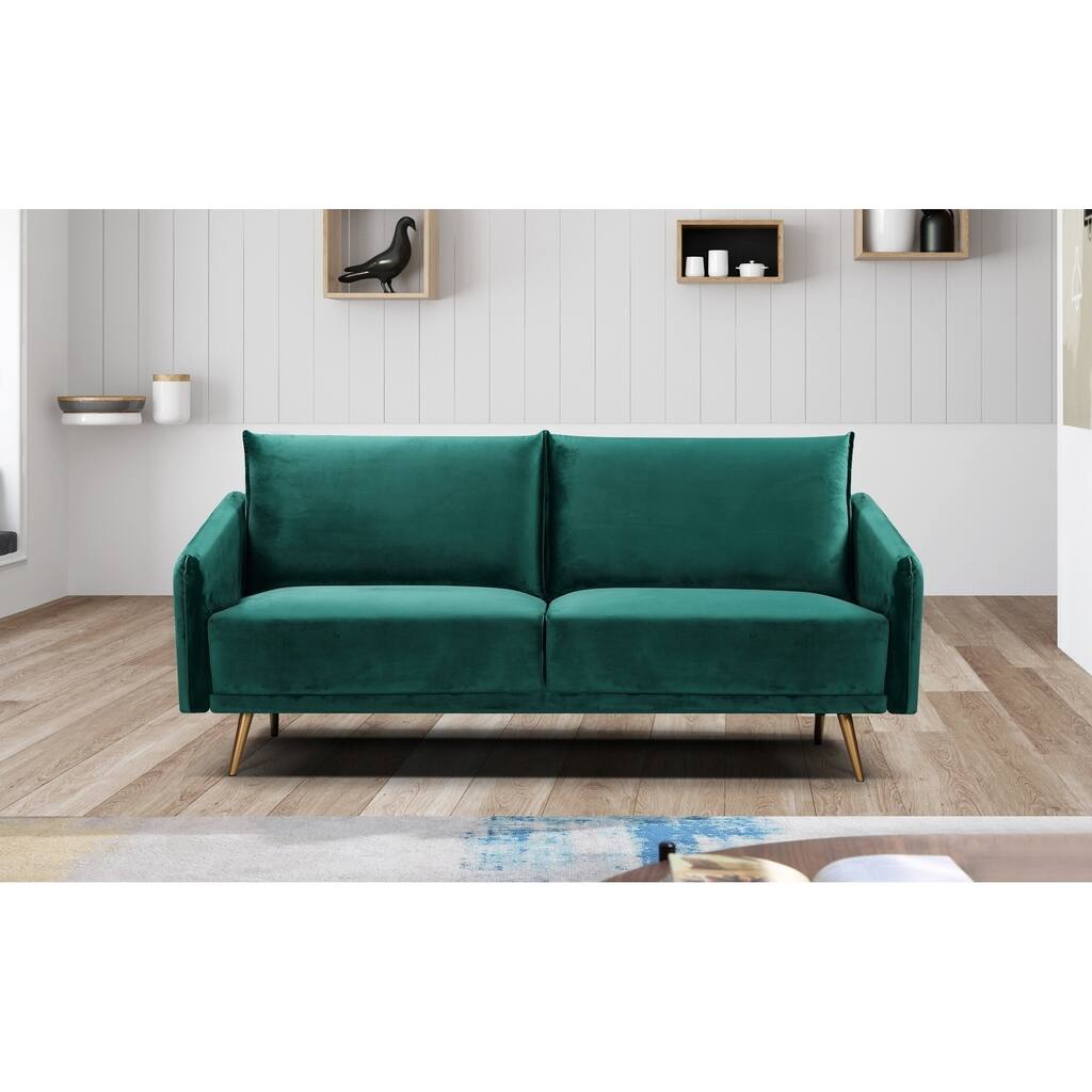 Silver Orchid Konsa Velvet Sofa