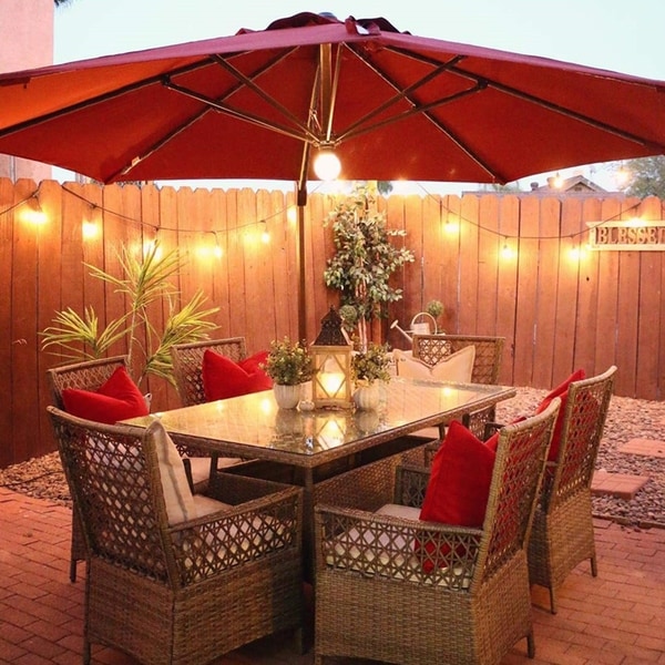 Shop Black Friday Deals On Acapulco 11 Foot Solar Powered Offset Cantilever Patio Umbrella With Cross Base By Havenside Home Overstock 28704642