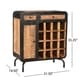 preview thumbnail 3 of 6, Carmine Modern Industrial Mango Wood Wine Rack by Christopher Knight Home