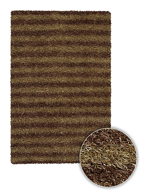 Hand woven Contemporary Majesta Shag Rug (5 X 8) (BrownPattern ShagMeasures 2 inches thickTip We recommend the use of a non skid pad to keep the rug in place on smooth surfaces.All rug sizes are approximate. Due to the difference of monitor colors, some