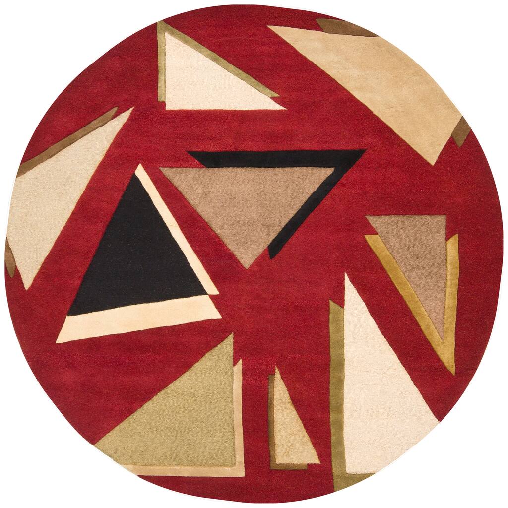 Mandara Contemporary Hand-tufted Wool Rug (8' Round)