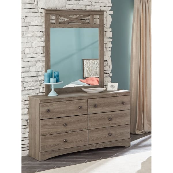 Mulberry Collection Six Piece Assembled Bedroom Includes Two Night Stands Chest Dresser Mirror And Panel Headboard Overstock 28707076
