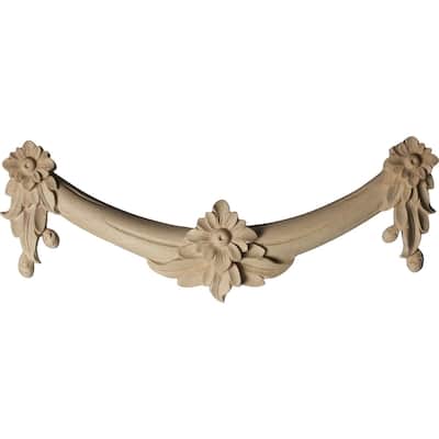 16 1/8"W x 6"H x 1 3/8"D Medium Floral Swag