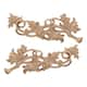 14 1/2"W x 5 5/8"H x 1"D (Each Side) Large Grape Scrolls (Pair) - Cherry - 1-Pack