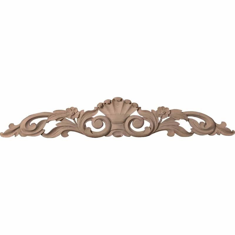 36 1/2"W x 6 1/4"H x 1"D Large Farmingdale Center with Scrolls - Cherry - 4-Pack