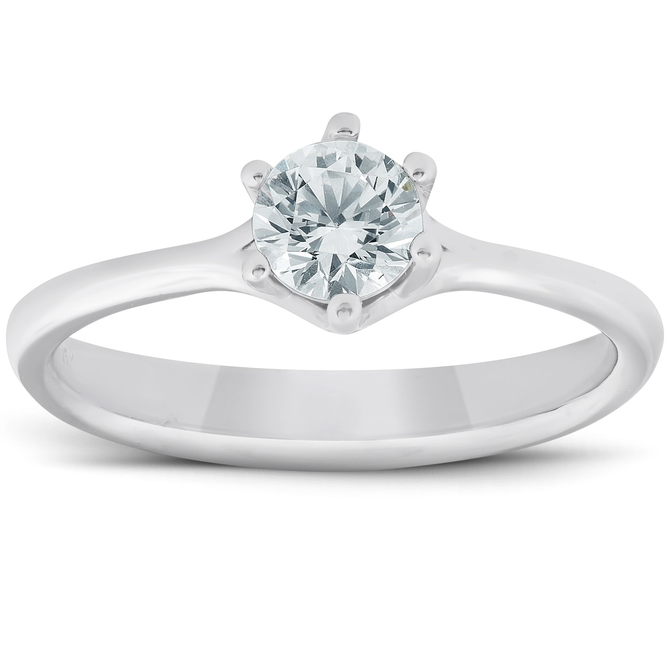 Details about   1.60 Ct Round Solitaire Diamond Wedding Ring 14K Solid White Gold Rings Size 6.5