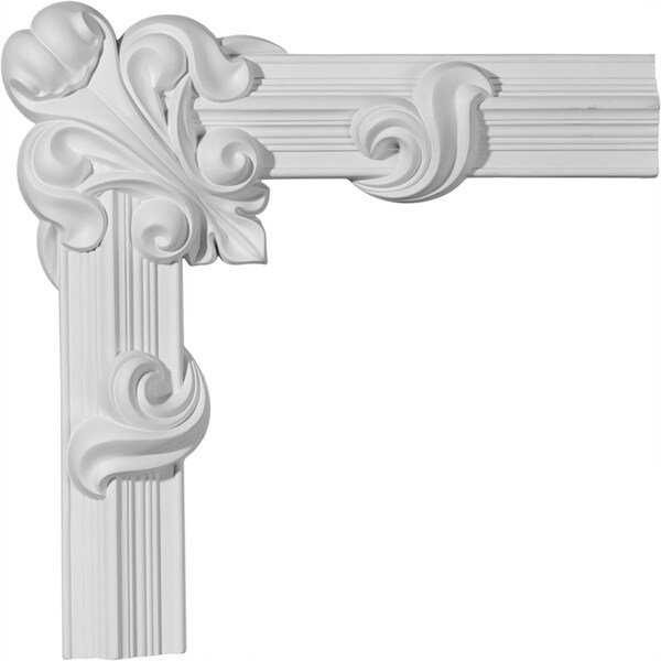 16 1/4"W x 16 1/4"H, Edinburgh Panel Moulding Corner (matches moulding PML03X01ED)