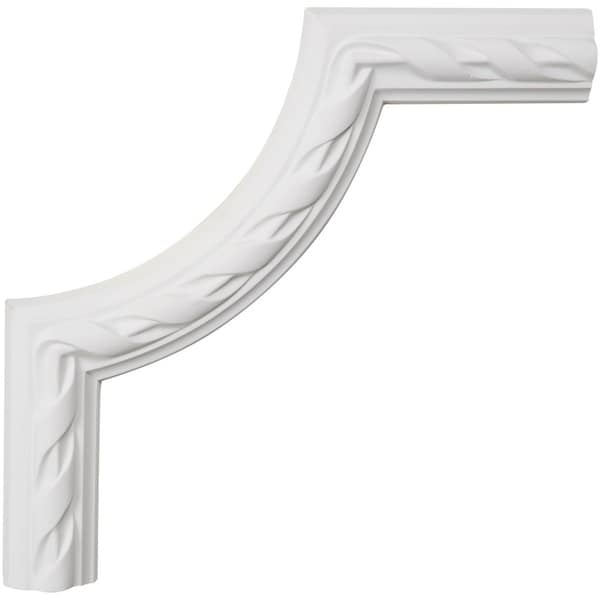10"W x 10"H x 3/4"P Reeded Acanthus Leaf Panel Moulding Corner (matches moulding PML01X00JA)