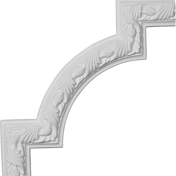 12 3/4"W x 12 3/4"H Milton Running Leaf Panel Moulding Corner (matches moulding PML02X00MI)