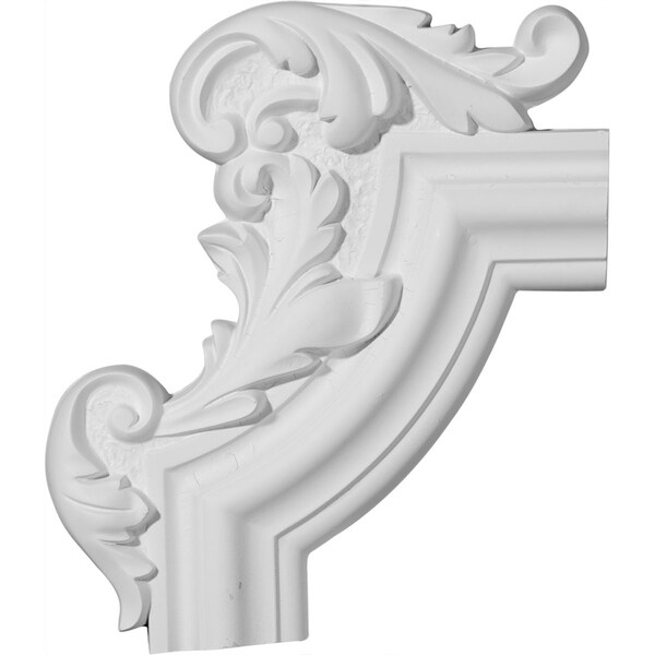 13 1/4"W x 10 5/8"H x 1 1/8"P Pompeii Panel Moulding Corner, Left (matches moulding PML02X00PO)