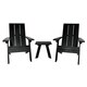 2 Barcelona Modern Adirondack Chairs, 1 Barcelona Side Table - Thumbnail 3