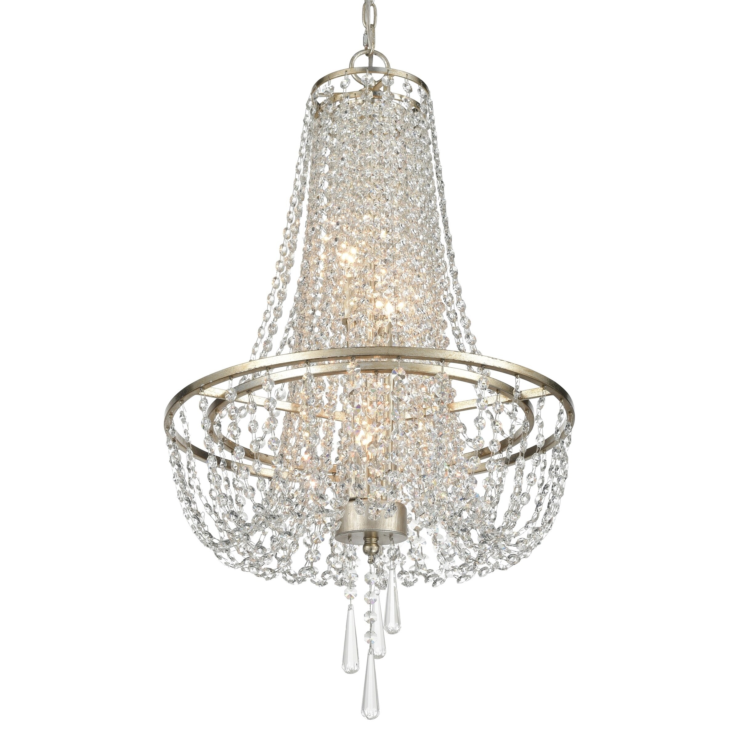 Arcadia 4-light Antique Silver Chandelier - Chandeliers For Bedrooms by Overstock.com