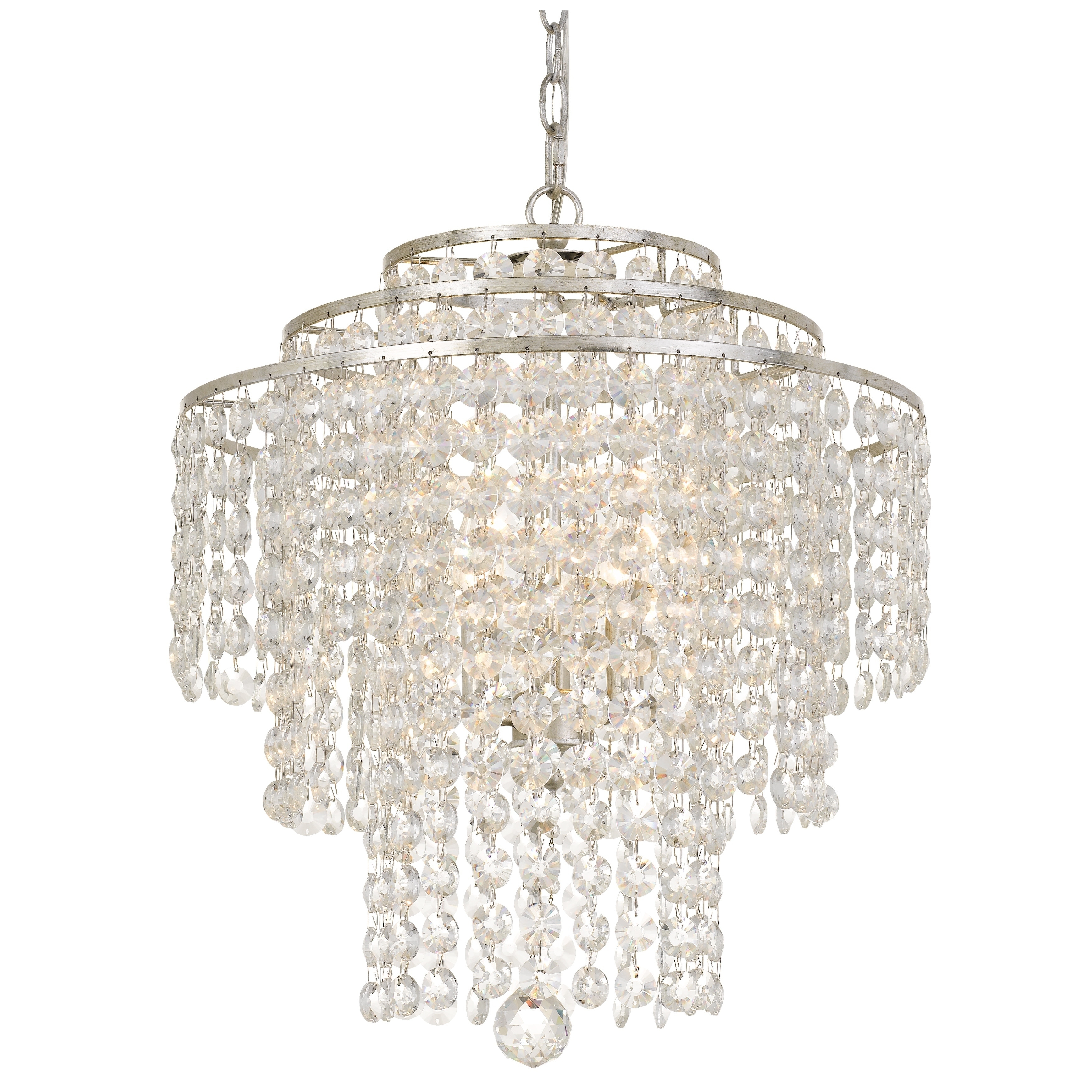 Arielle 3-light Silver/Crystal Chandelier - Chandeliers For Bedrooms by Overstock.com