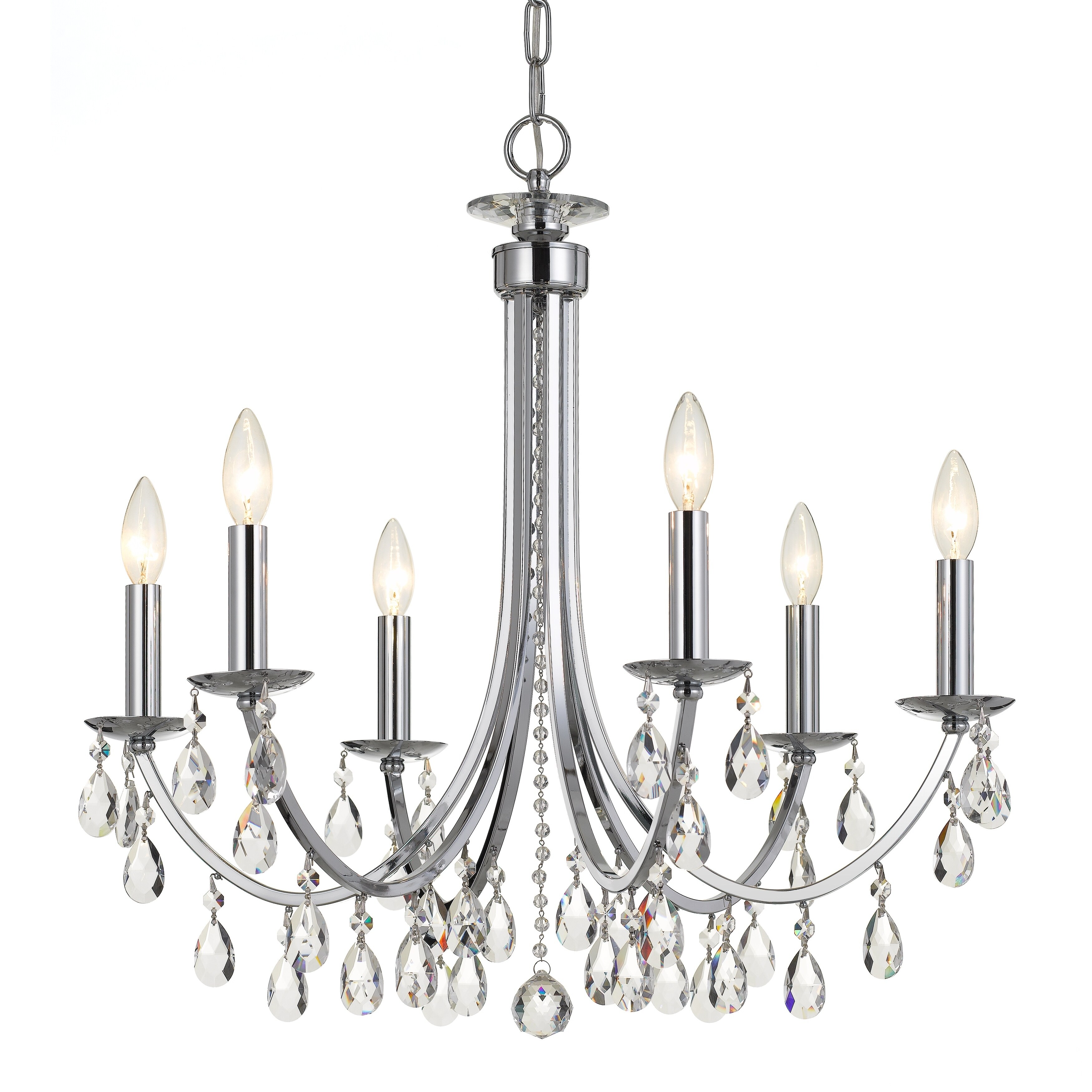 Bridgehampton 6-light Chrome/Crystal Chandelier - Chandeliers For Bedrooms by Overstock.com