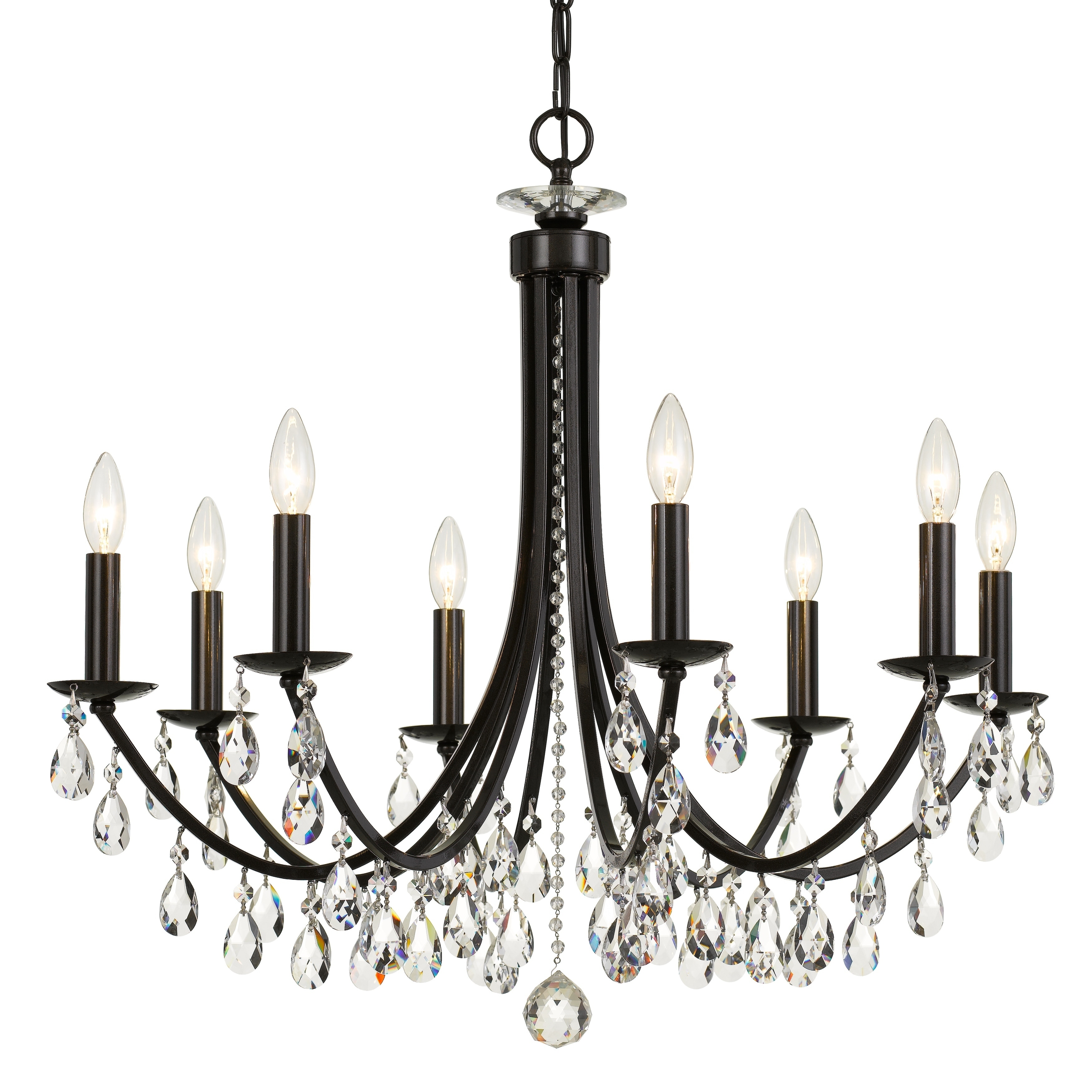 Bridgehampton 8-light Vibrant Bronze/Crystal Chandelier - Chandeliers For Bedrooms by Overstock.com