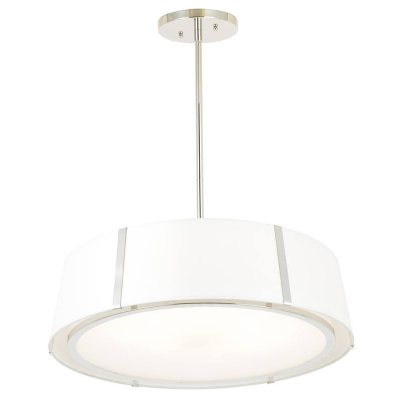 Fulton 6-light Polished Nickel Convertible Chandelier/ Semi-Flush Mount