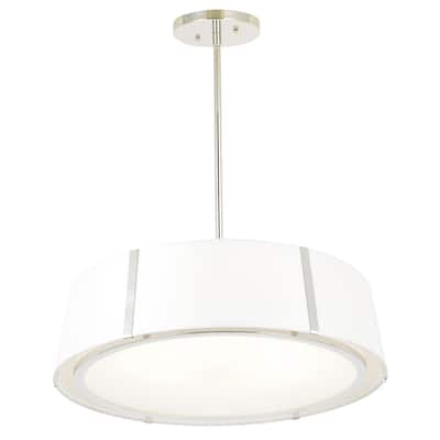 Fulton 6-light Polished Nickel Convertible Chandelier/ Semi-Flush Mount