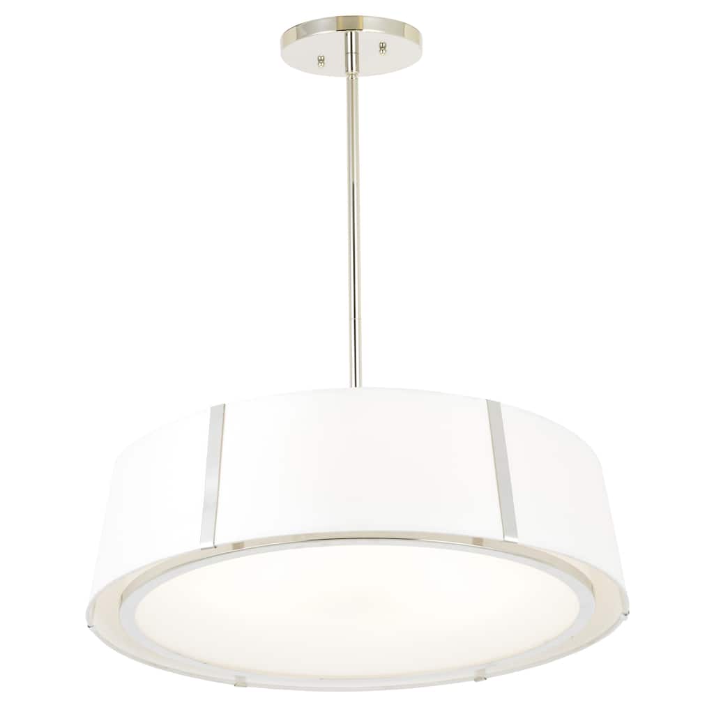 Fulton 6-light Polished Nickel Convertible Chandelier/ Semi-Flush Mount